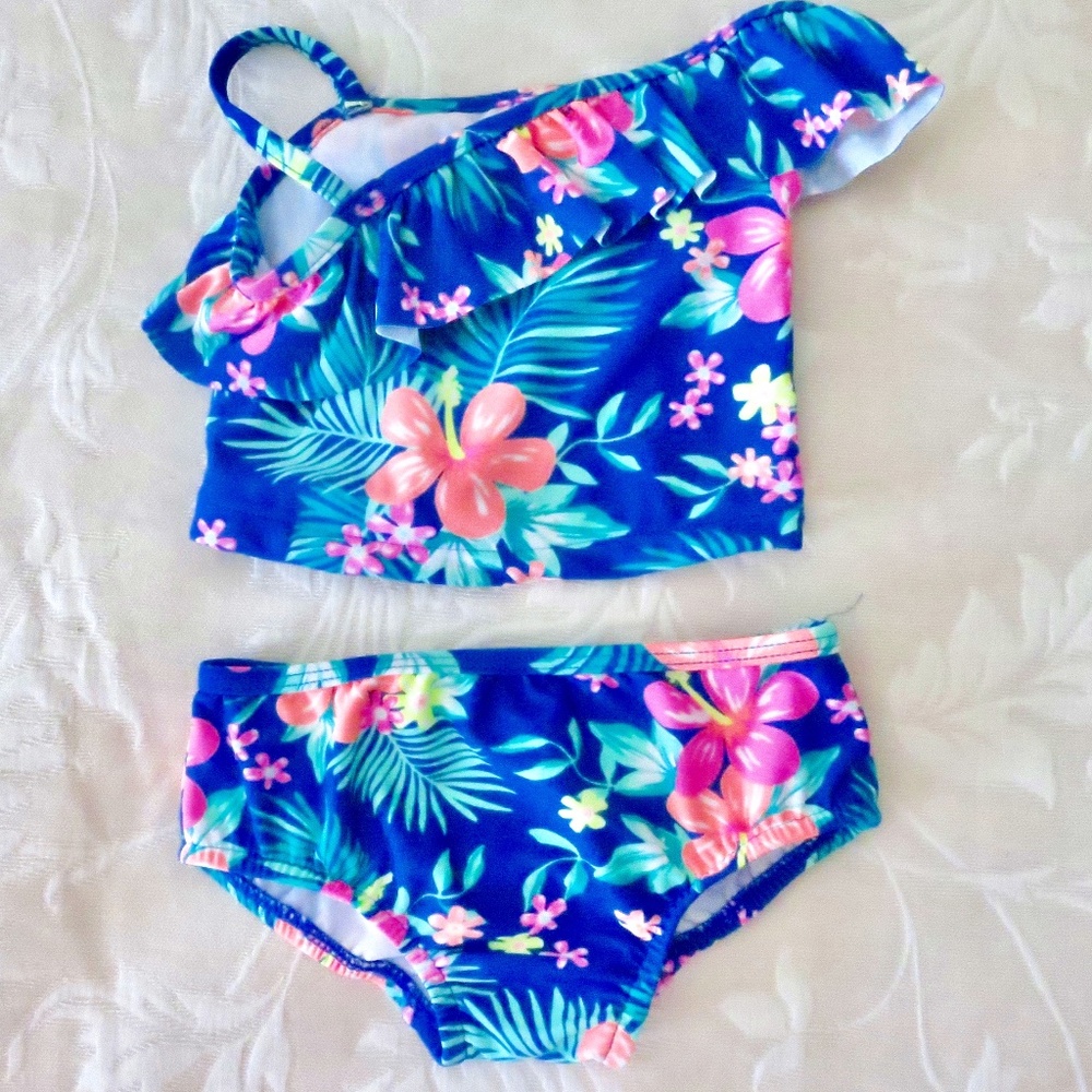 Carter's Cropped 2-Piece Sleeveless Tankini Swimsuit Size 12 mos.